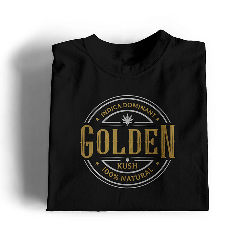 Golden-Kush Cannabis T-shirt